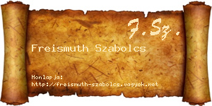 Freismuth Szabolcs névjegykártya
