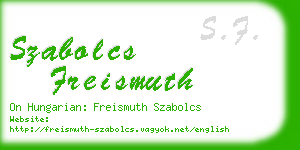 szabolcs freismuth business card